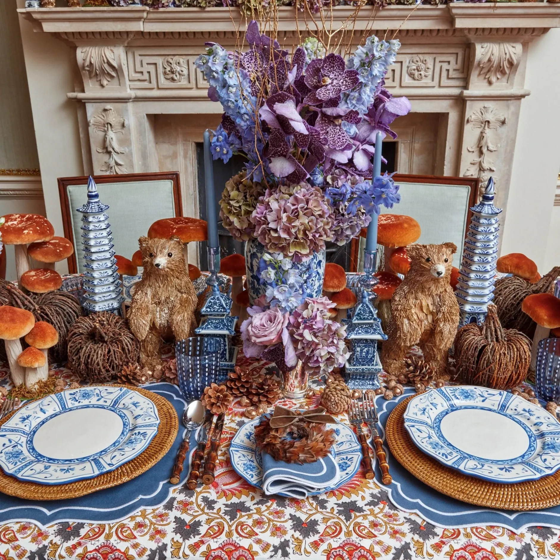 Best Mrs. Alice Agatha Blue Placemats (Set Of 4)