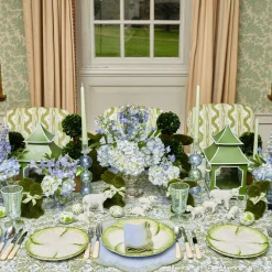 Outlet Mrs. Alice Alathea Blue & Green Linen Placemats (Set Of 4)