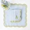 Discount Mrs. Alice Alathea Blue & Green Linen Napkins (Set Of 4)