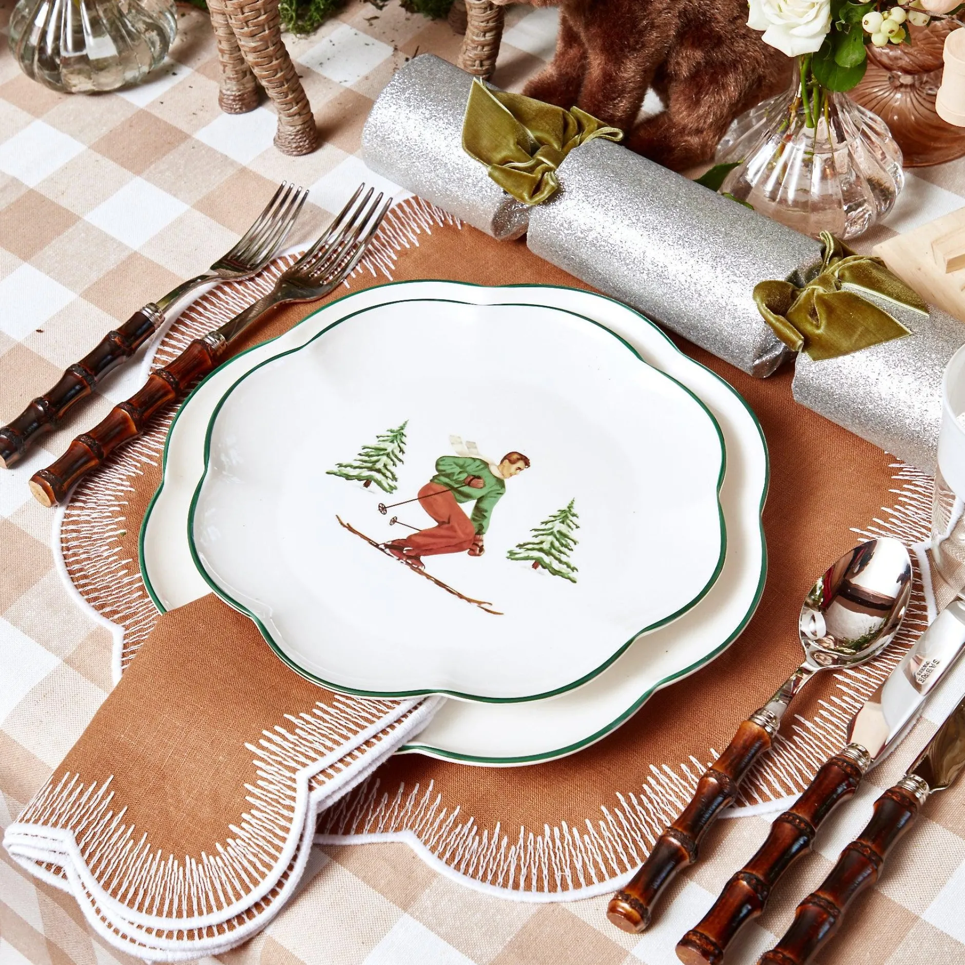 Mrs. Alice Alathea Caramel Linen Placemats & Napkins (Set Of 4)