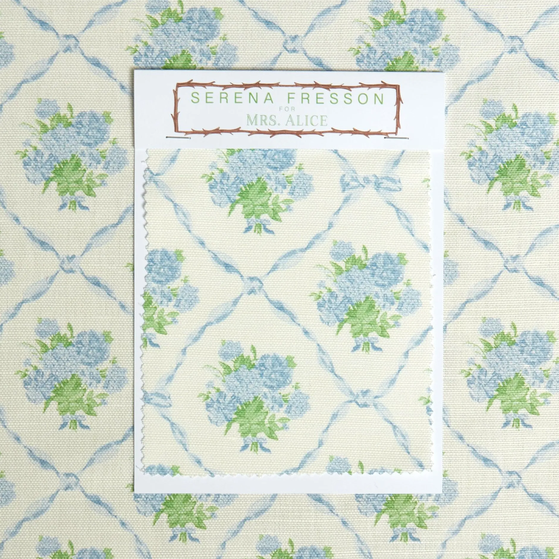 Hot Mrs. Alice Alice's Bouquet Fabric (Blue)