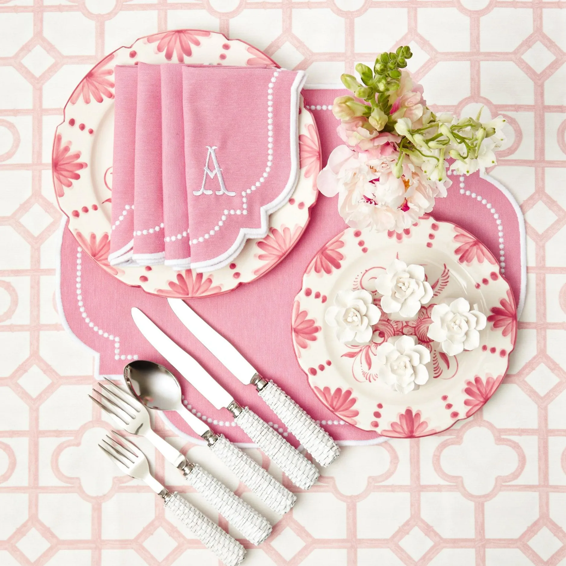 Best Mrs. Alice Amelie Pink Napkins (Set Of 4)