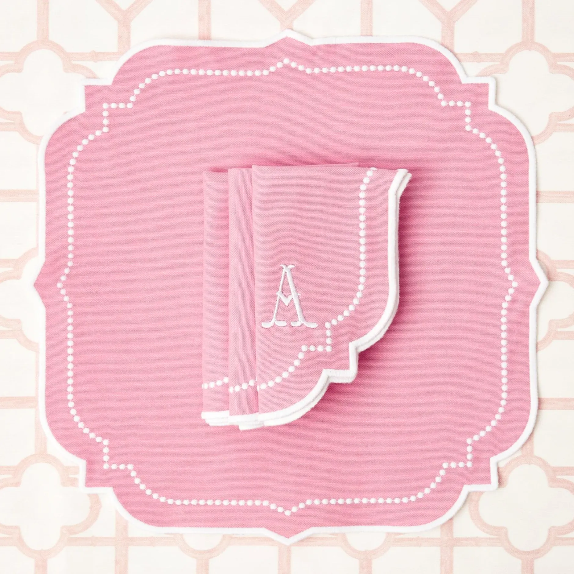 Best Mrs. Alice Amelie Pink Napkins (Set Of 4)