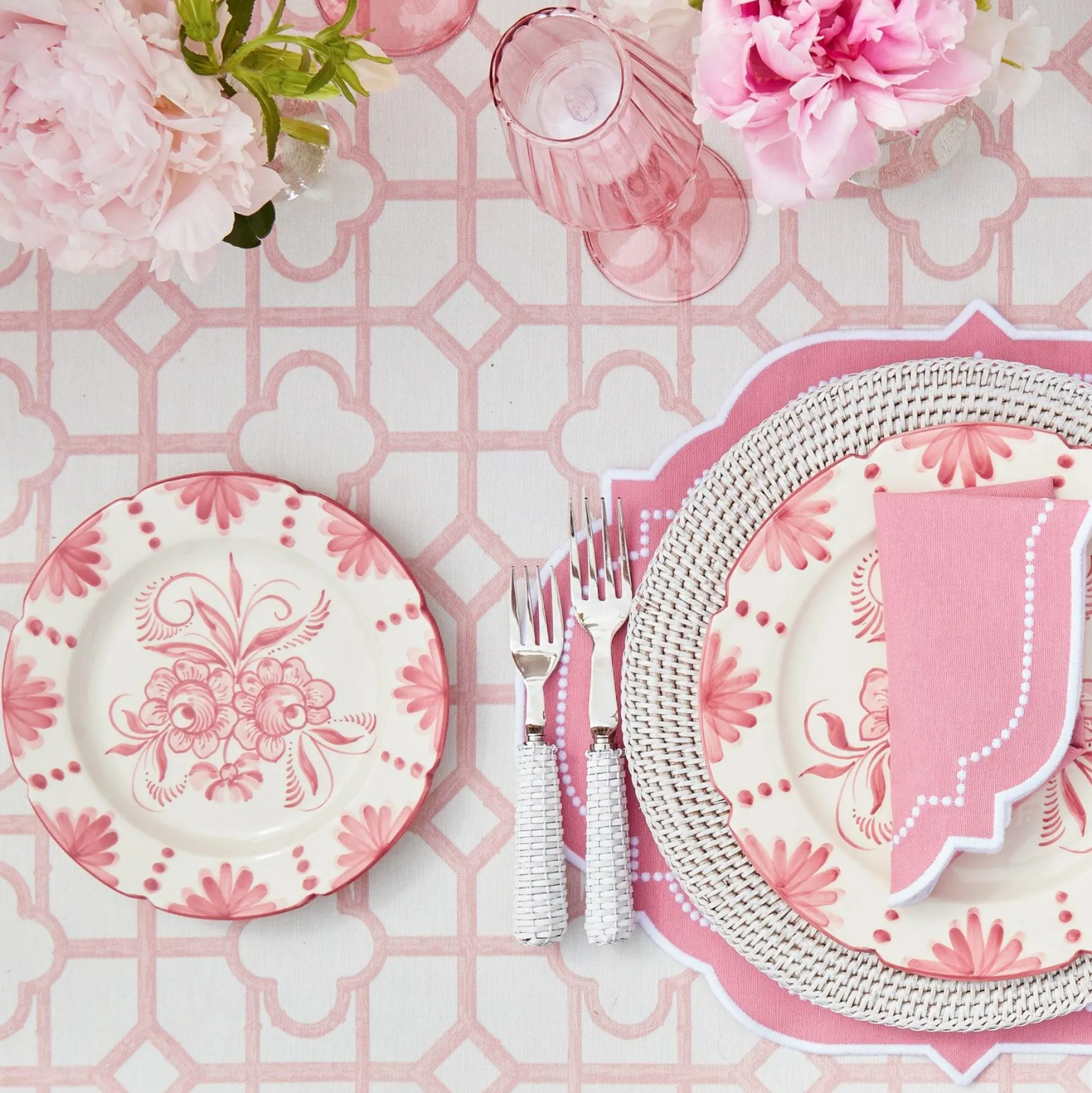 Outlet Mrs. Alice Amelie Pink Placemats (Set Of 4)