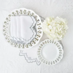 Sale Mrs. Alice Applique White Tablecloth