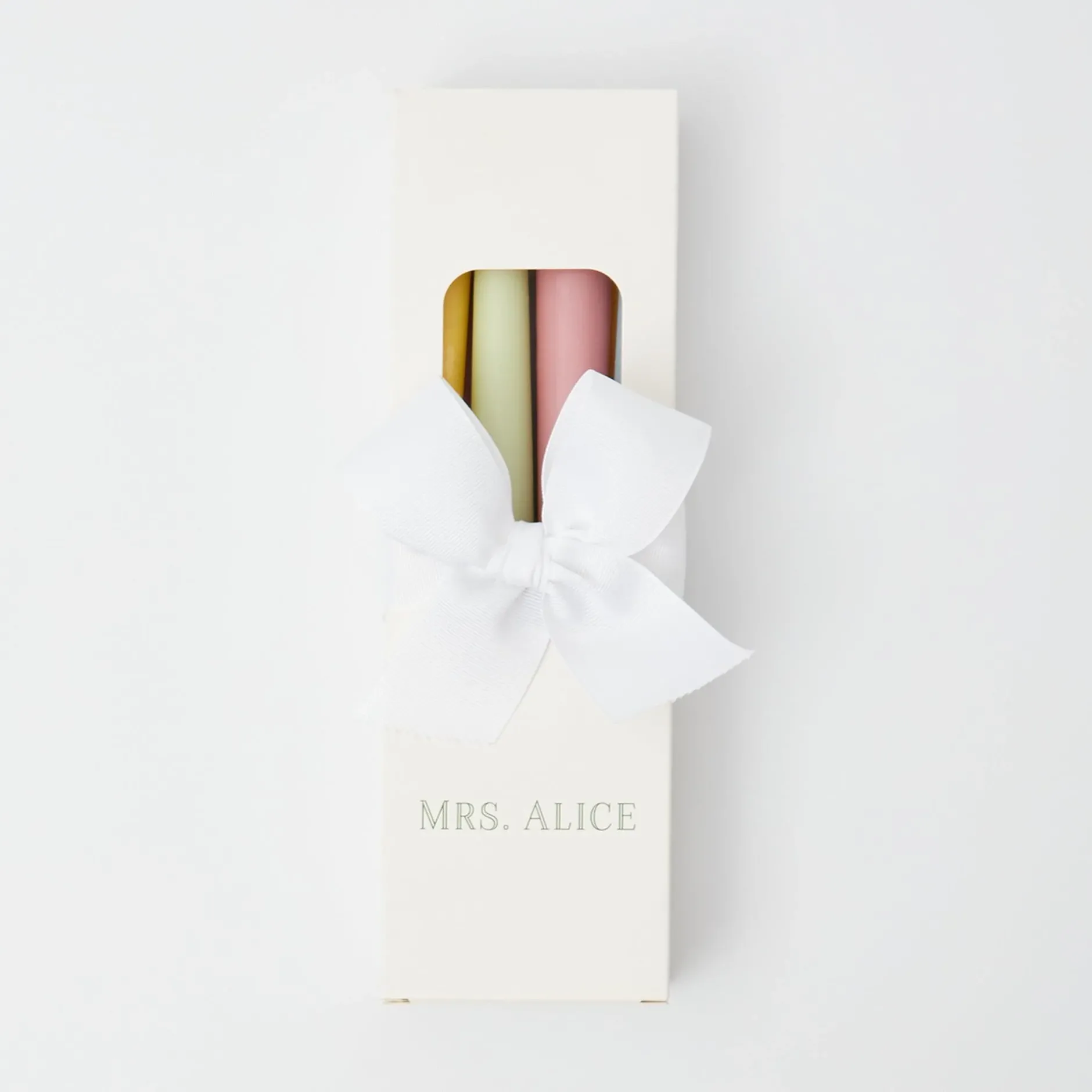 Mrs. Alice Assorted Pastel Candles (Set Of 8)