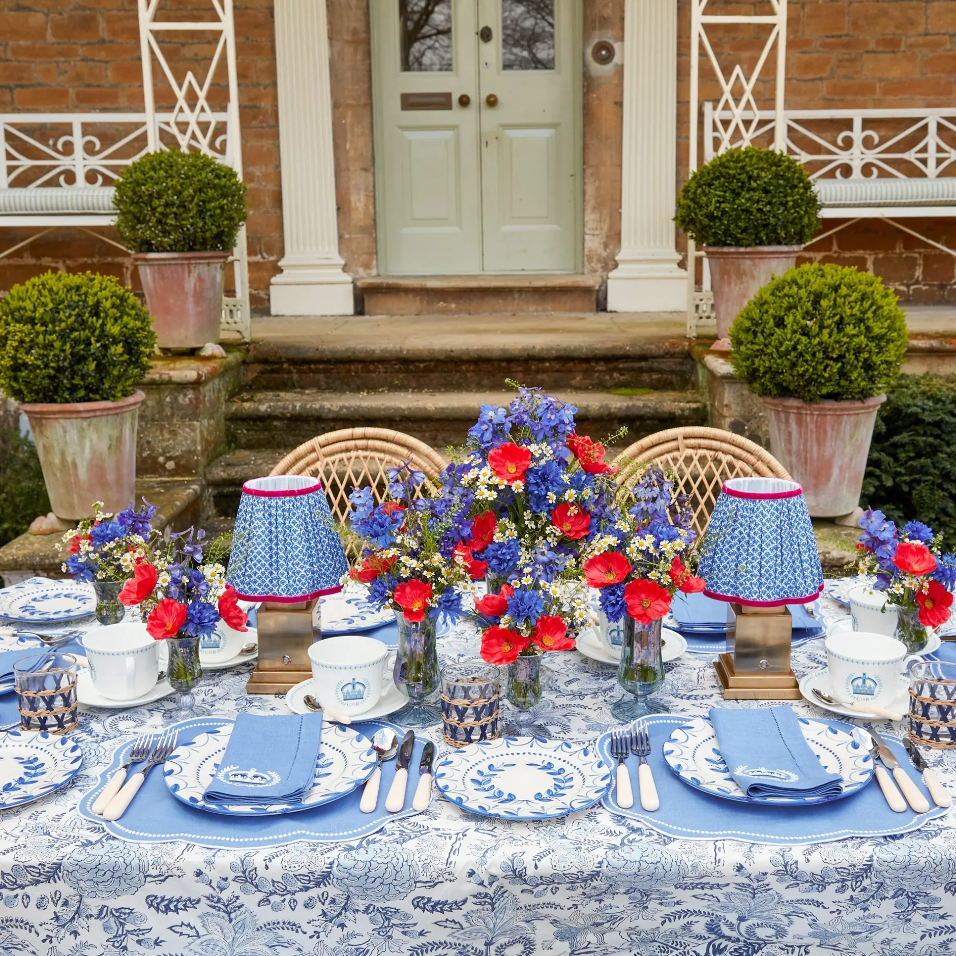 Hot Mrs. Alice Beatrice Blue Tablecloth