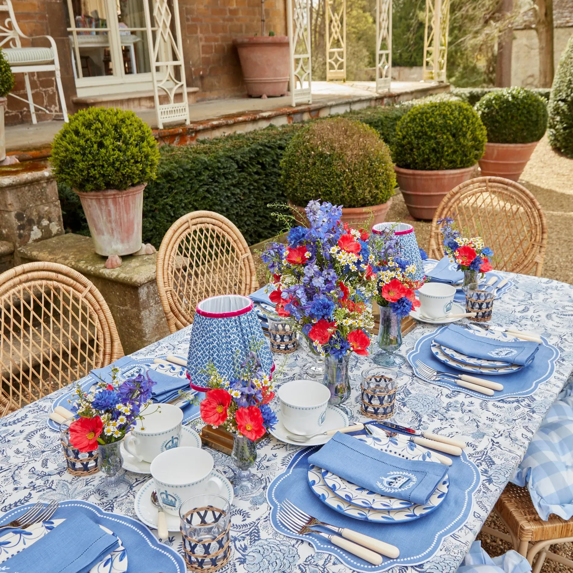 Hot Mrs. Alice Beatrice Blue Tablecloth