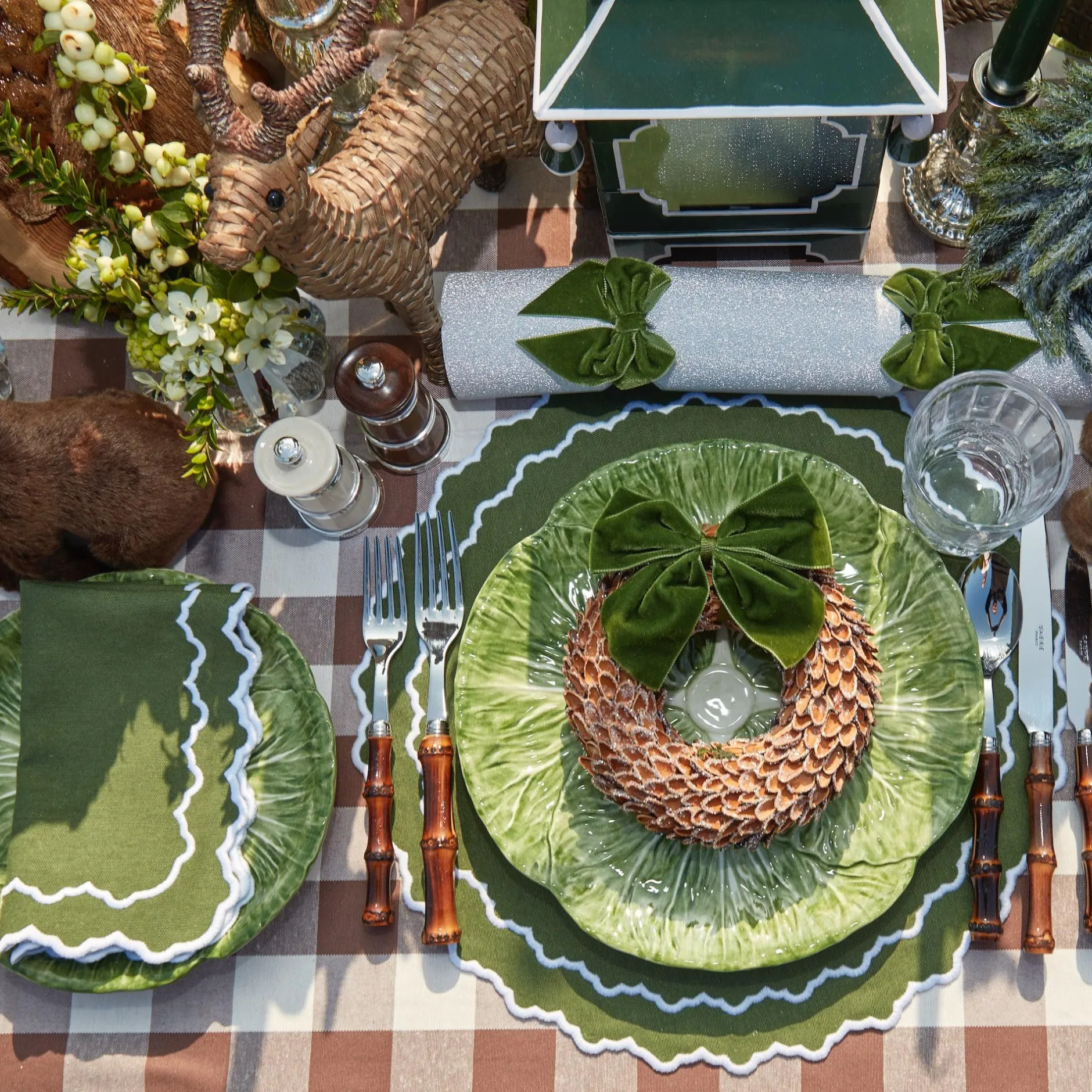 New Mrs. Alice Beatrice Forest Green Napkins (Set Of 4)