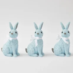 Discount Mrs. Alice Blue & Brown Rattan Rabbit Family