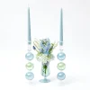 New Mrs. Alice Blue & Green Camille Candle Holder (Pair)