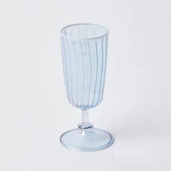 Sale Mrs. Alice Blue & White Rim Short Stem Glass (Set Of 4)