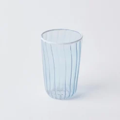 Mrs. Alice Blue & White Rim Water Glasses (Set Of 4)