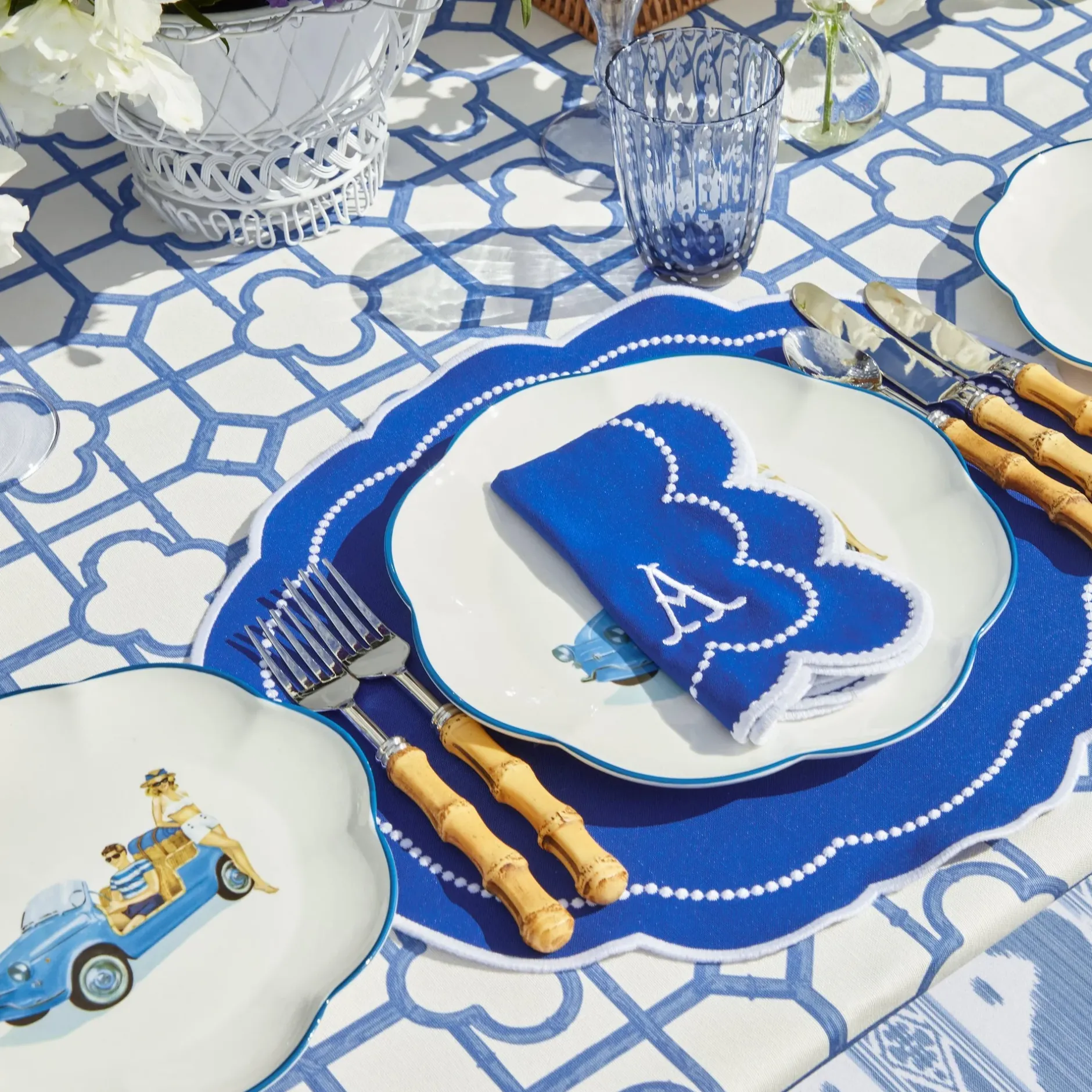 Hot Mrs. Alice Blue Bamboo & Gabrielle Linen Set