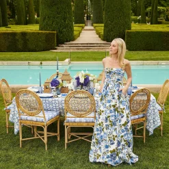 Sale Mrs. Alice Blue Bamboo Tablecloth
