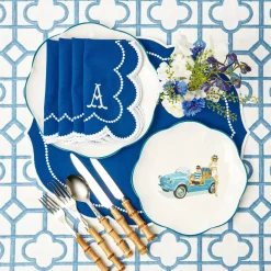 Sale Mrs. Alice Blue Bamboo Tablecloth