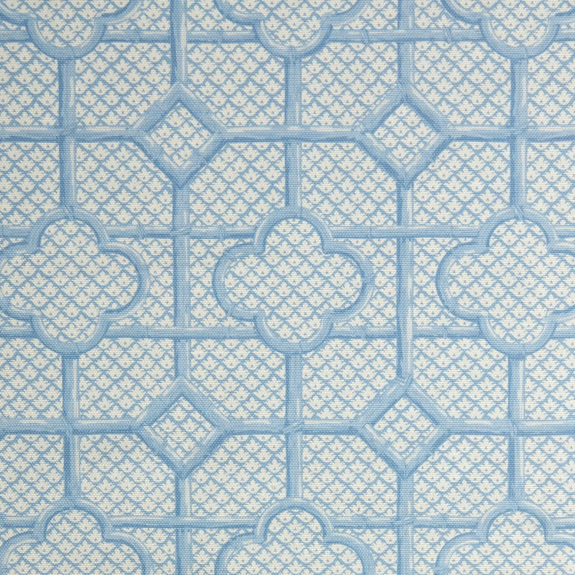 Sale Mrs. Alice Blue Bamboo Trellis Fabric