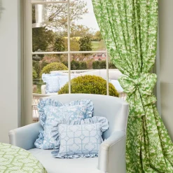 Sale Mrs. Alice Blue Bamboo Trellis Fabric