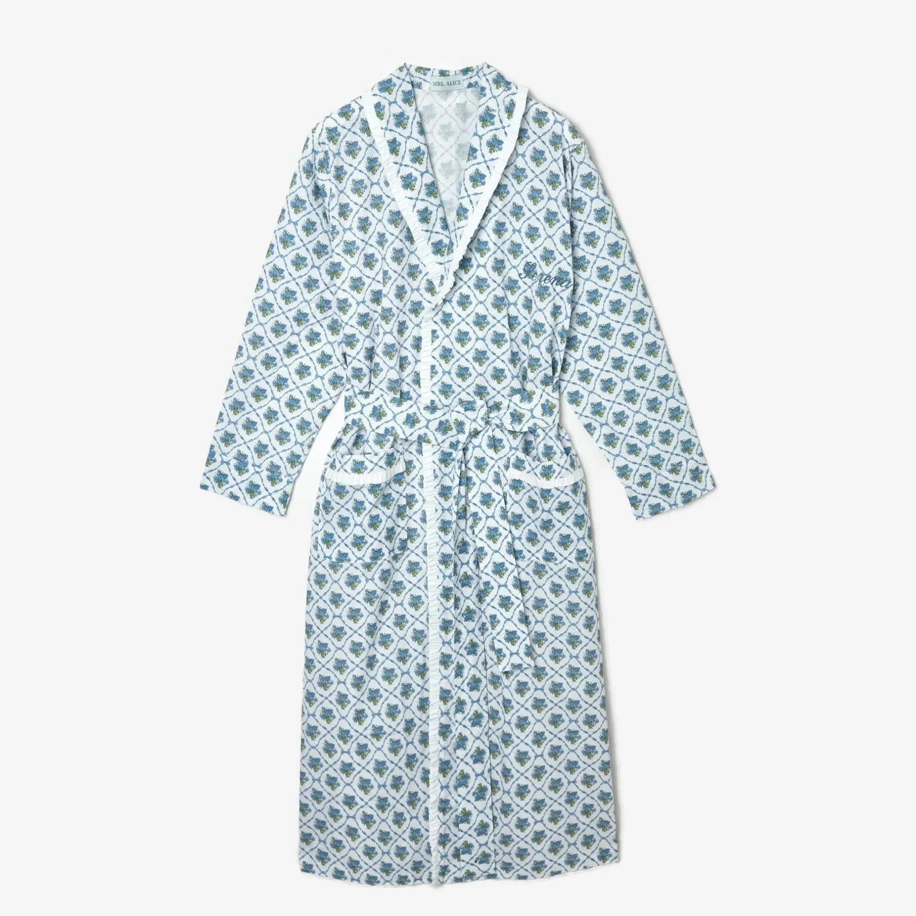 Outlet Mrs. Alice Blue Bouquet Dressing Gown