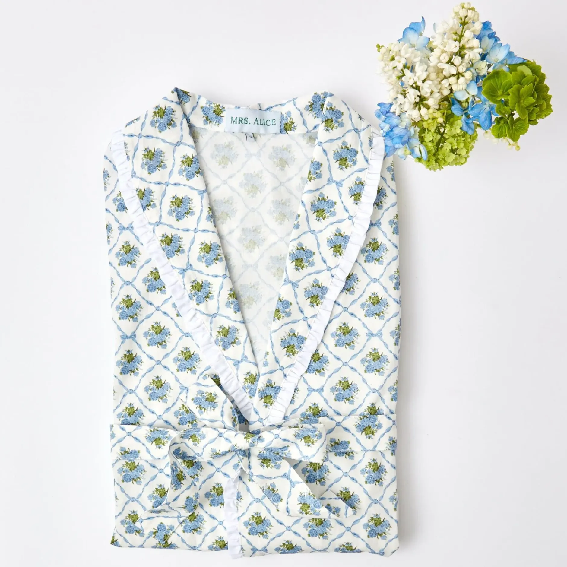 Outlet Mrs. Alice Blue Bouquet Dressing Gown