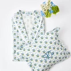 New Mrs. Alice Blue Bouquet Dressing Gown