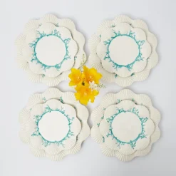 Best Mrs. Alice Blue Coral Dinner & Starter Plates (Set Of 8)