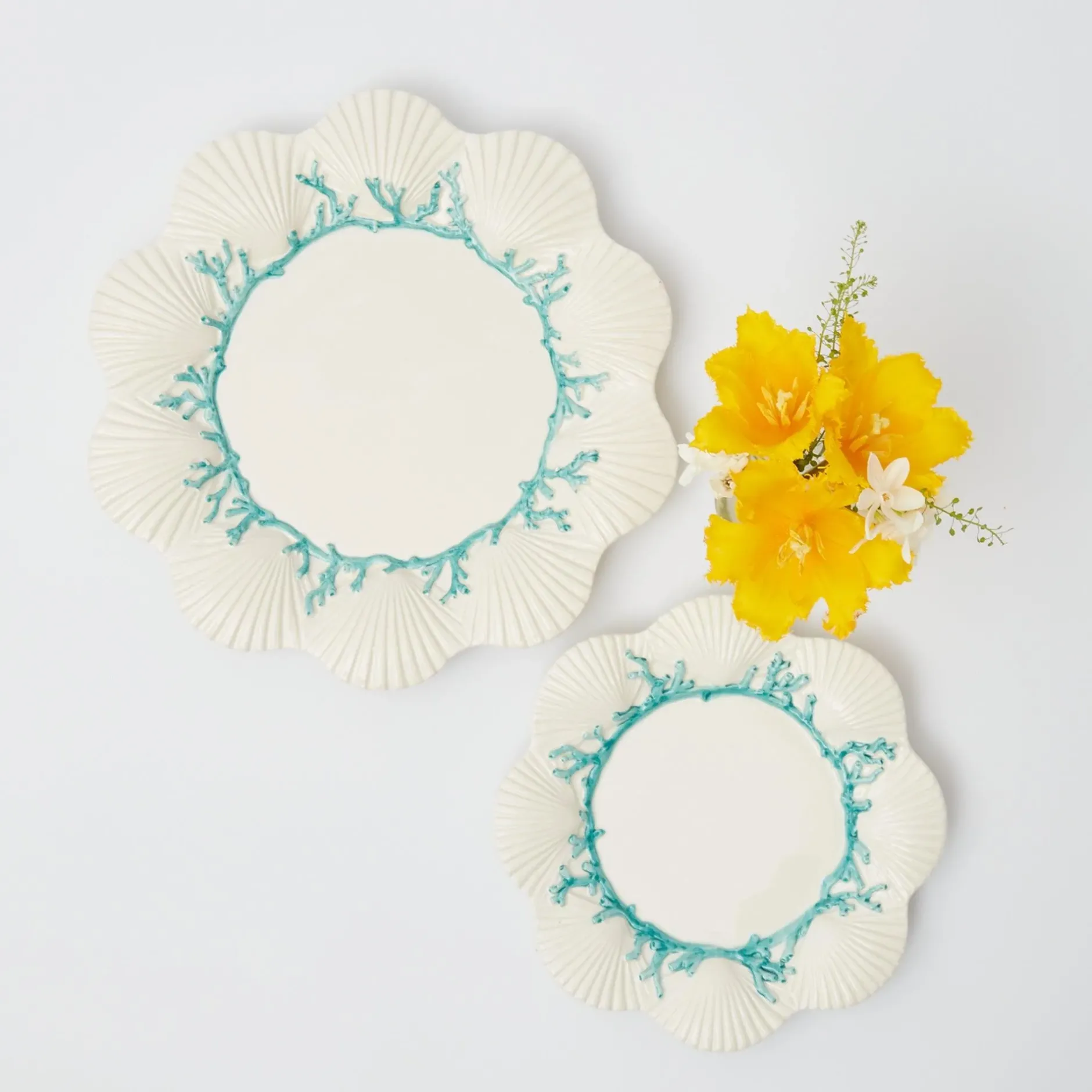 Outlet Mrs. Alice Blue Coral Dinner Plate