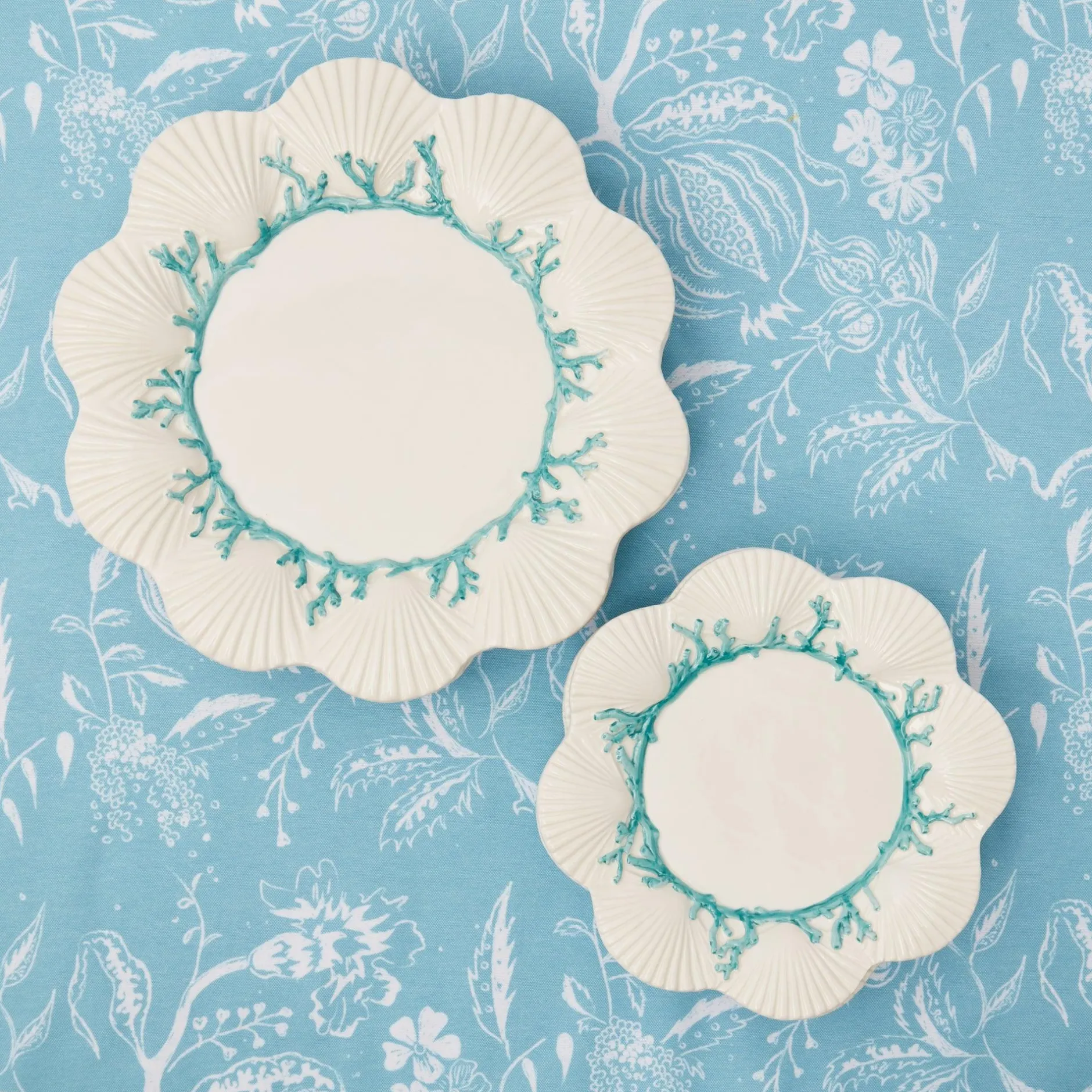 Sale Mrs. Alice Blue Coral Starter Plates (Set Of 4)