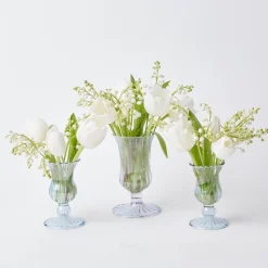 Mrs. Alice Blue Fluted Vase Set