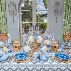 Hot Mrs. Alice Blue Fringe Napkins (Set Of 4)