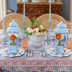 Hot Mrs. Alice Blue Fringe Napkins (Set Of 4)
