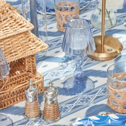 Discount Mrs. Alice Blue Glass Lantern Tea Light Holder Set