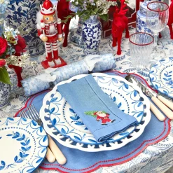 Discount Mrs. Alice Blue Hand Embroidered Father Christmas Napkins (Set Of 4)