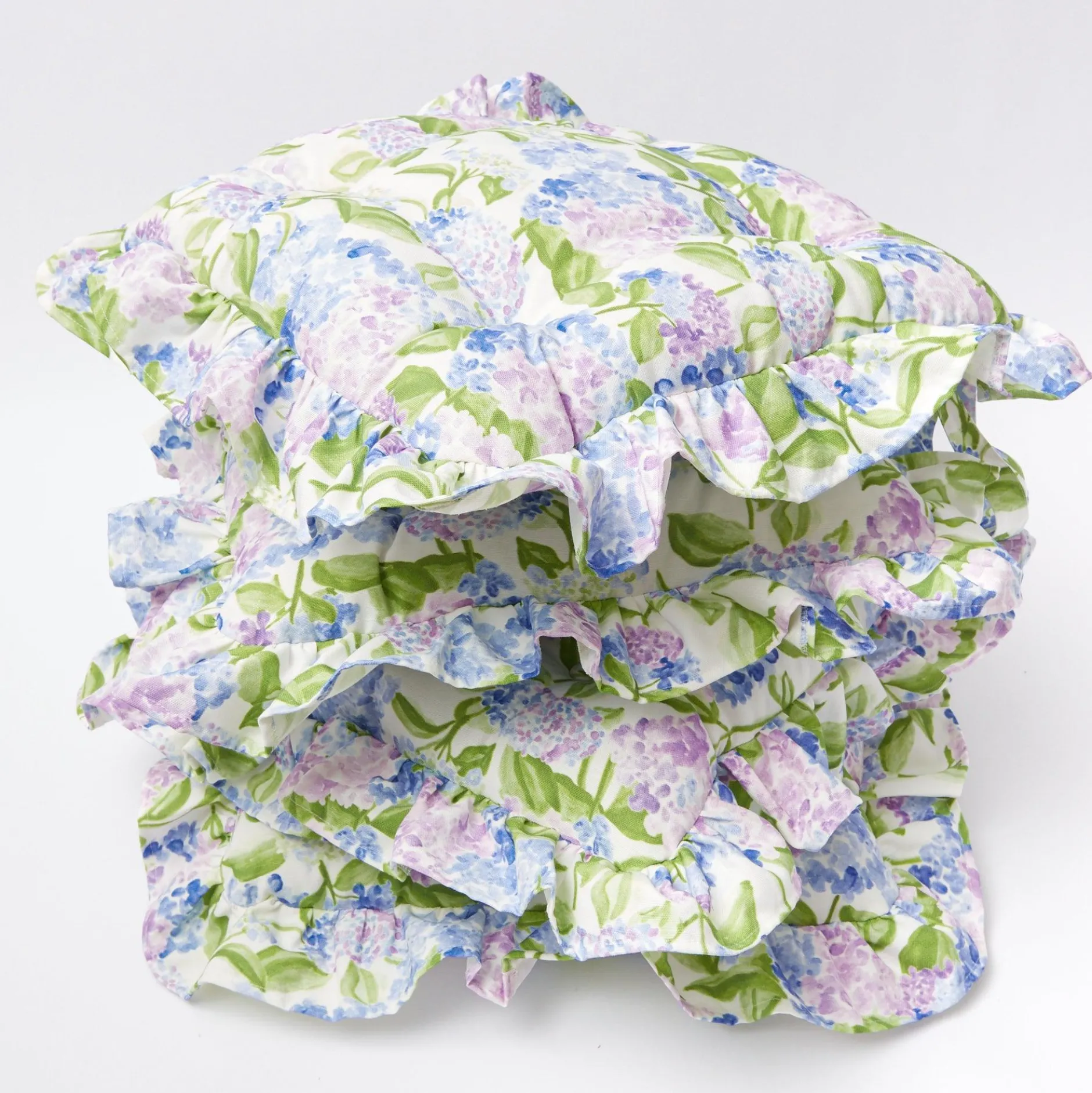 Clearance Mrs. Alice Blue Hydrangea Seat Pad Cushion