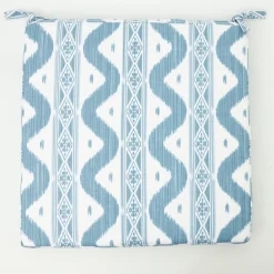 Sale Mrs. Alice Blue Ikat Seat Pad Cushion