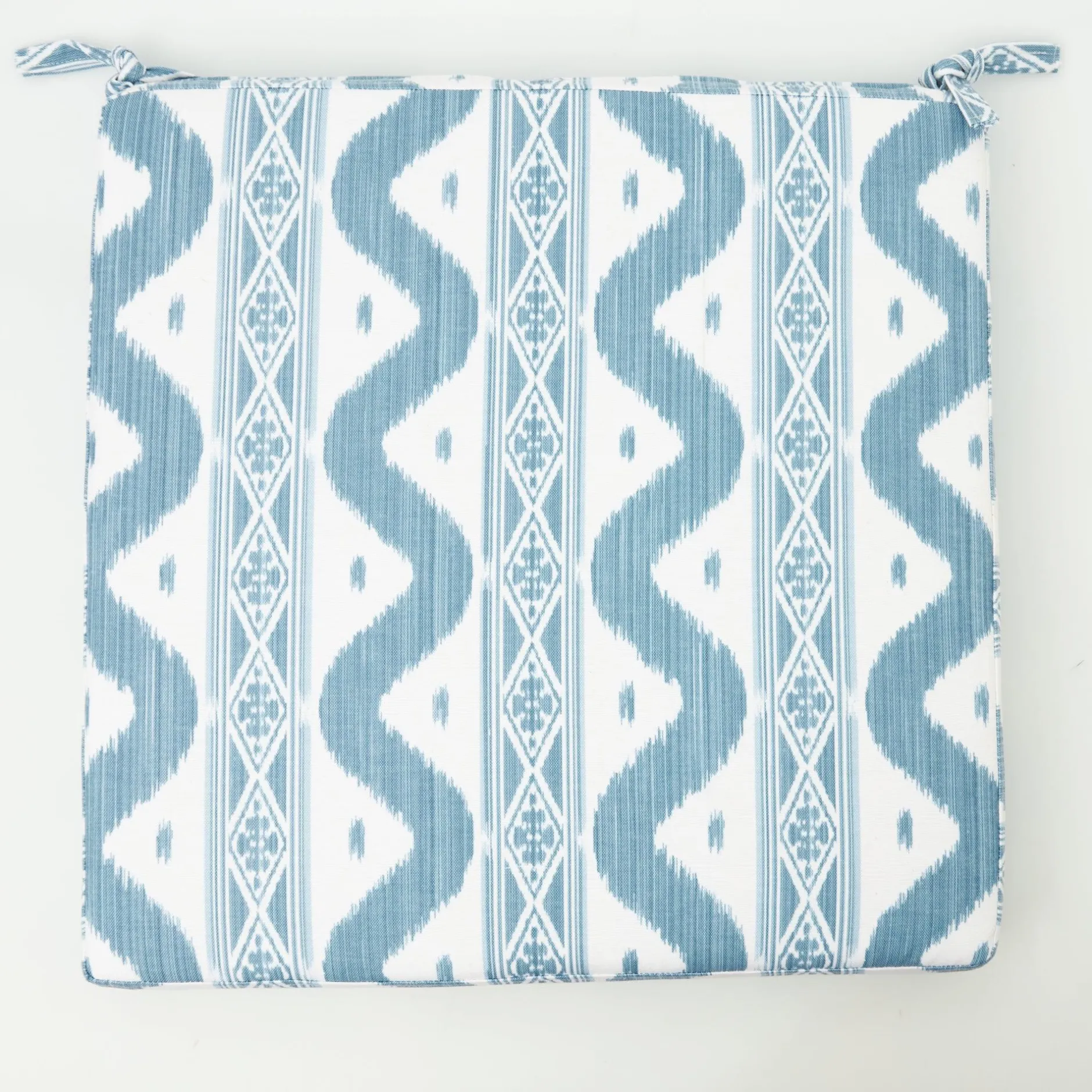 Sale Mrs. Alice Blue Ikat Seat Pad Cushion