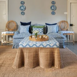 Sale Mrs. Alice Blue Ikat Seat Pad Cushion
