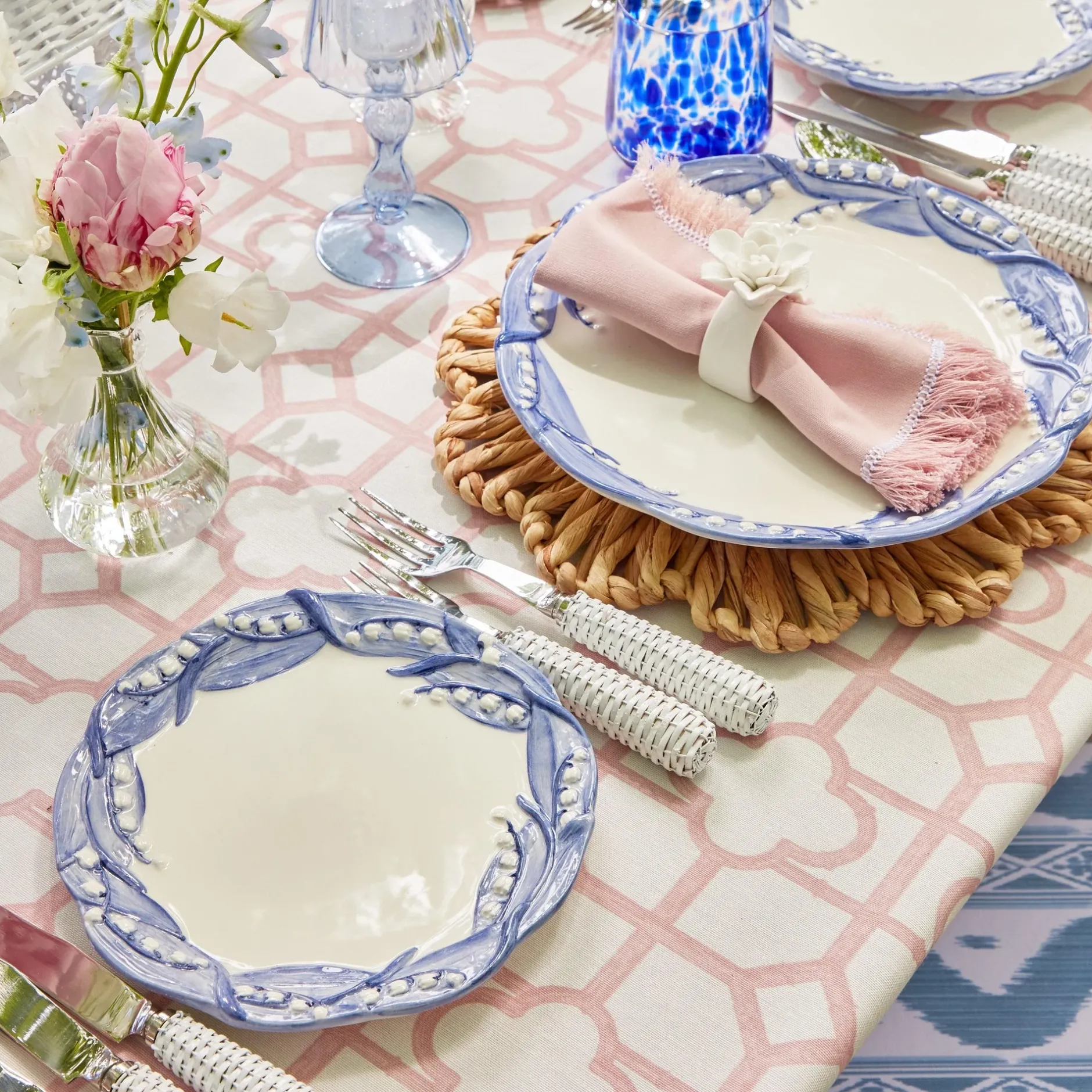 Best Mrs. Alice Blue Lily Of The Valley Starter Plates (Set Of 4)