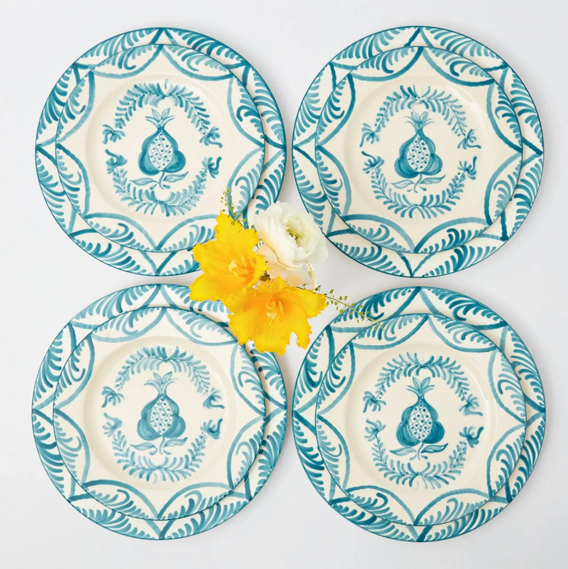 Clearance Mrs. Alice Blue Melograno Dinner & Starter Plates (Set Of 8)