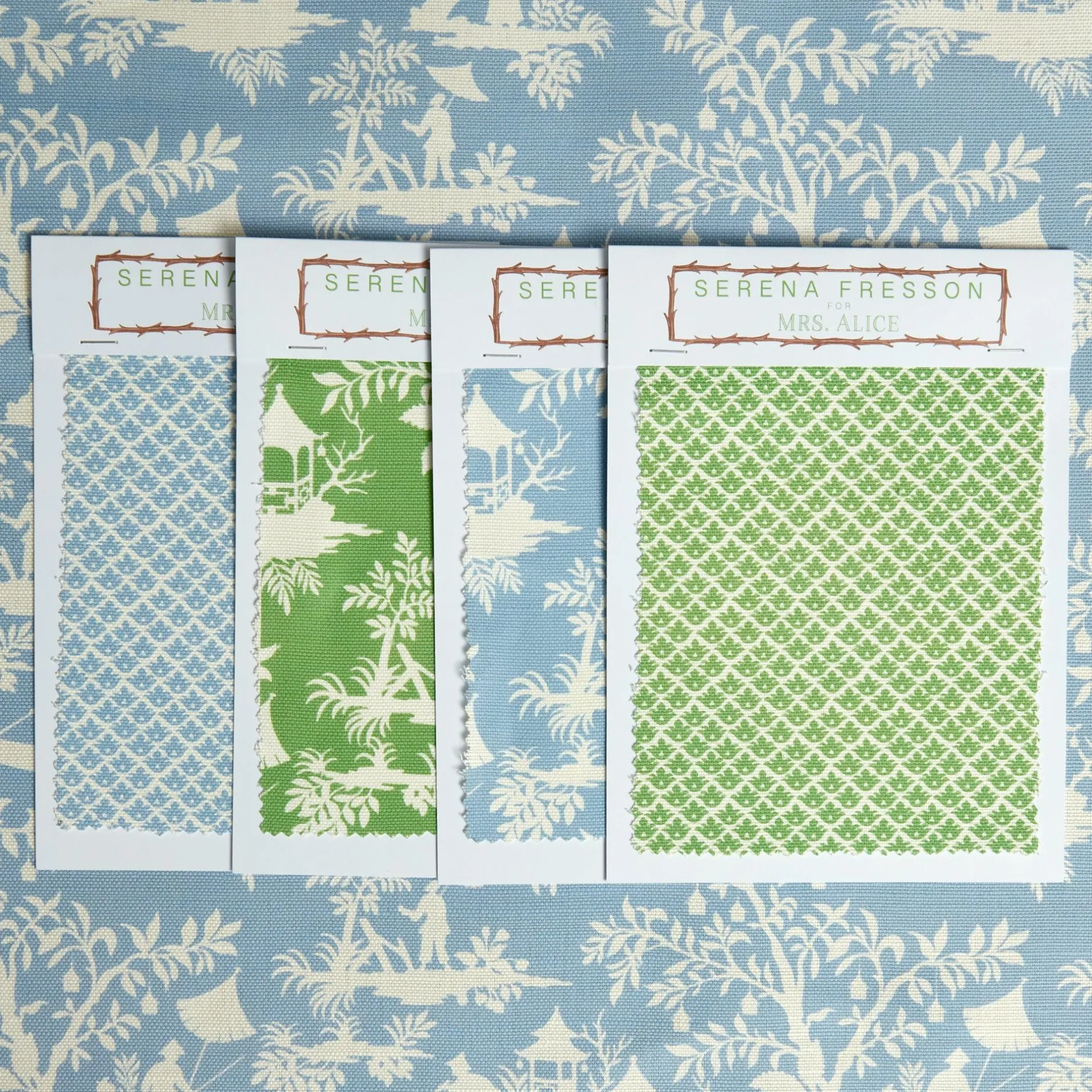 Best Mrs. Alice Blue Pagoda Garden Fabric