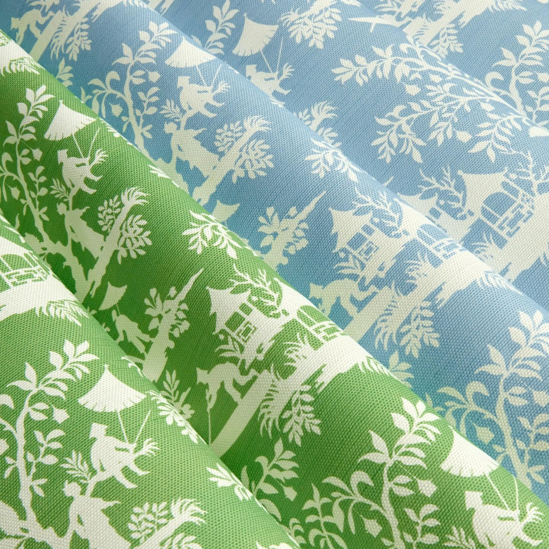 Best Mrs. Alice Blue Pagoda Garden Fabric