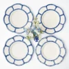Outlet Mrs. Alice Blue Petal Bamboo Dinner Plate (Set Of 4)