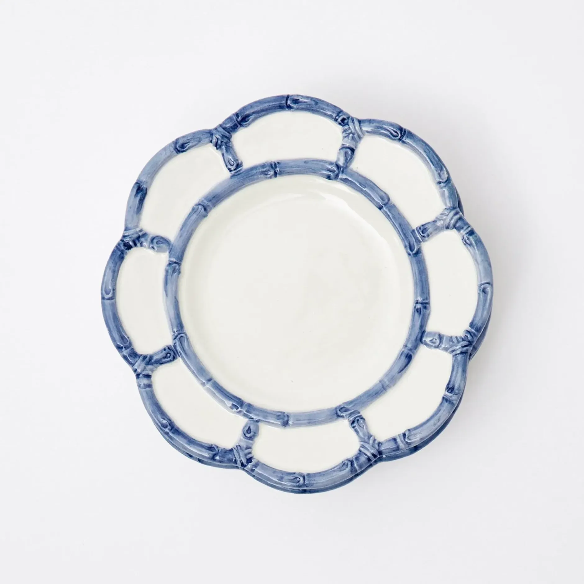 Outlet Mrs. Alice Blue Petal Bamboo Dinner & Starter Plates (Set Of 8)