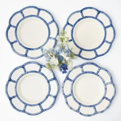 Sale Mrs. Alice Blue Petal Bamboo Dinner Plate (Set Of 4)