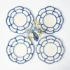 Best Mrs. Alice Blue Petal Bamboo Dinner & Starter Plates (Set Of 8)