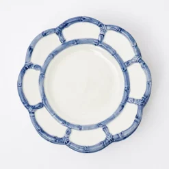 Clearance Mrs. Alice Blue Petal Bamboo Dinner Plate