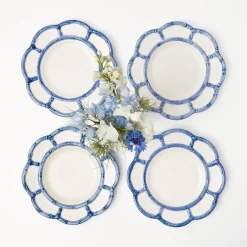 Online Mrs. Alice Blue Petal Bamboo Starter Plate (Set Of 4)