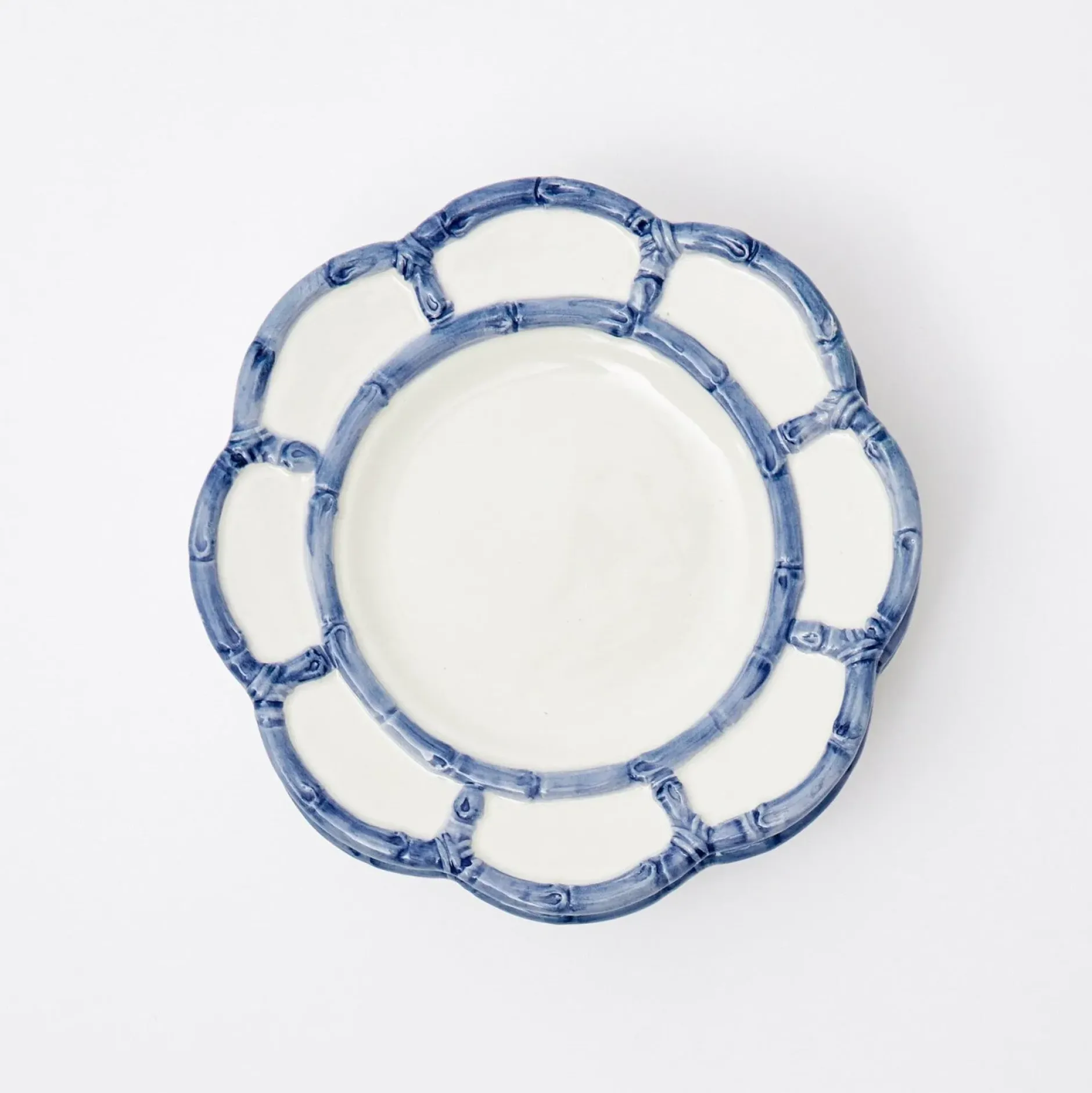 Mrs. Alice Blue Petal Bamboo Starter Plate