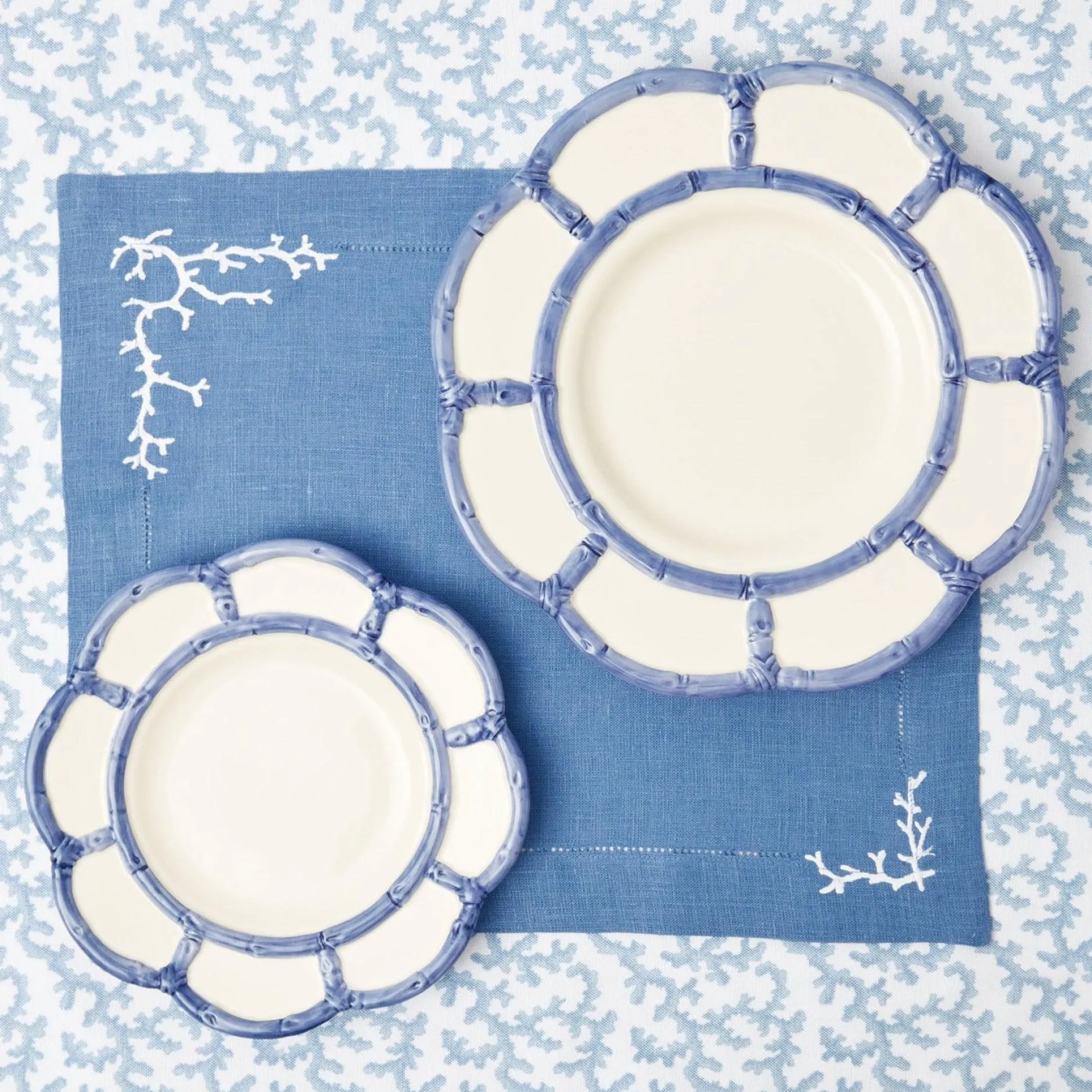 Mrs. Alice Blue Petal Bamboo Starter Plate
