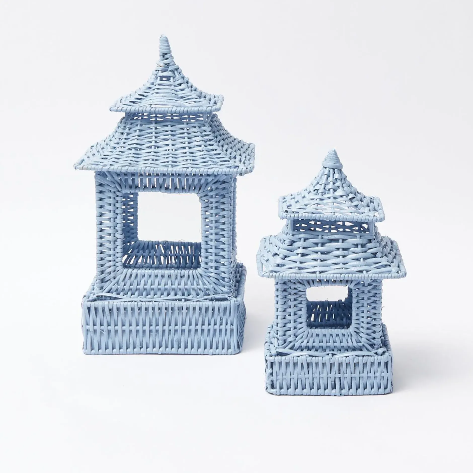 Mrs. Alice Blue Rattan Pagoda Lantern